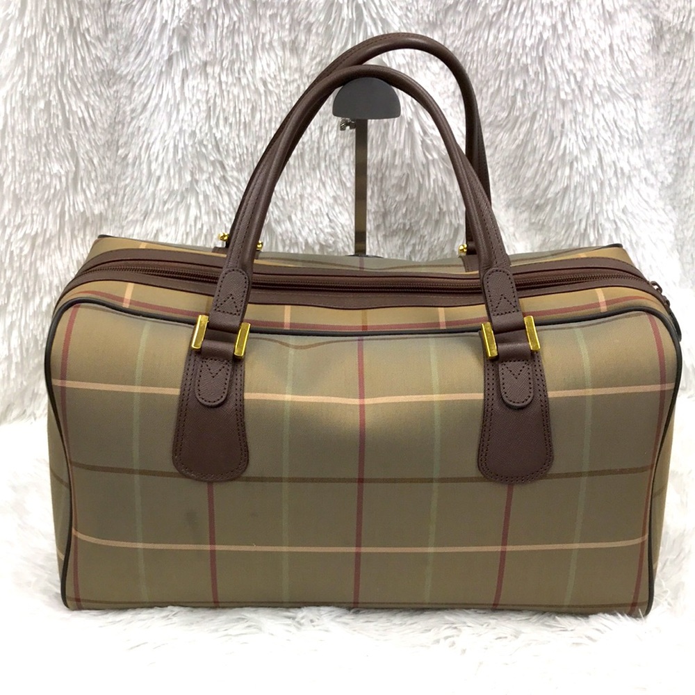BURBERRY VINTAGE DUFFLE BOSTON BAG BURBERRYS - Picture 2 of 14